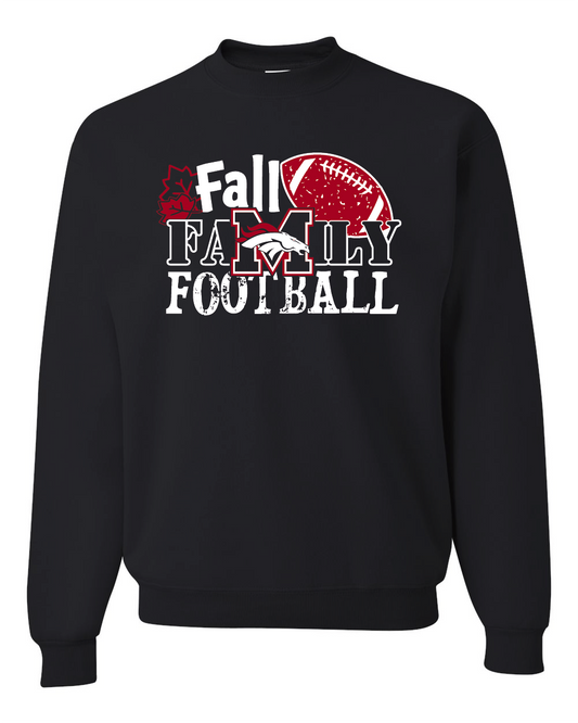 Mustang Broncos Crew Neck Fleece - Fall, Family, Football