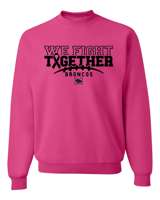 Mustang Broncos Pinkout Crew Neck Fleece - We Fight Together