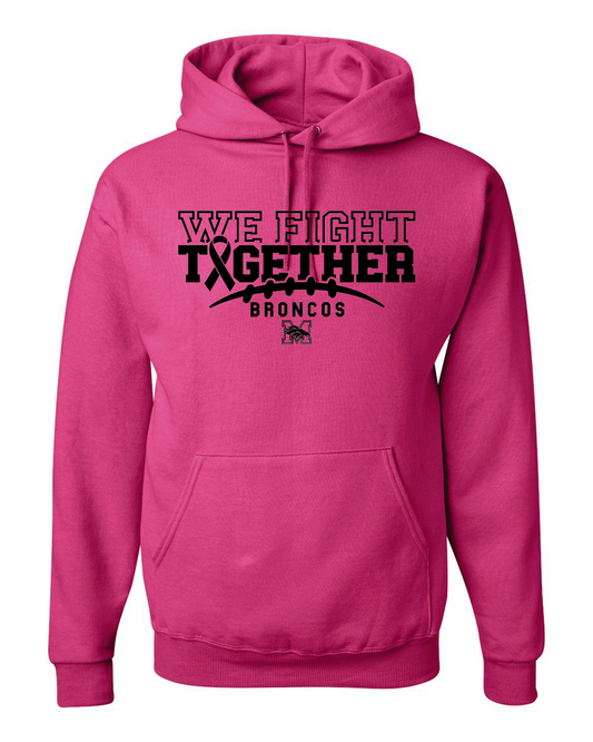 Mustang Broncos Pinkout Fleece Hoodie - We Fight Together