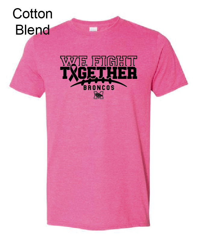 Mustang Broncos Pinkout Tshirt - We Fight Together