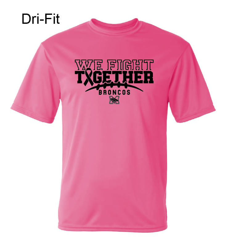 Mustang Broncos Pinkout Tshirt - We Fight Together