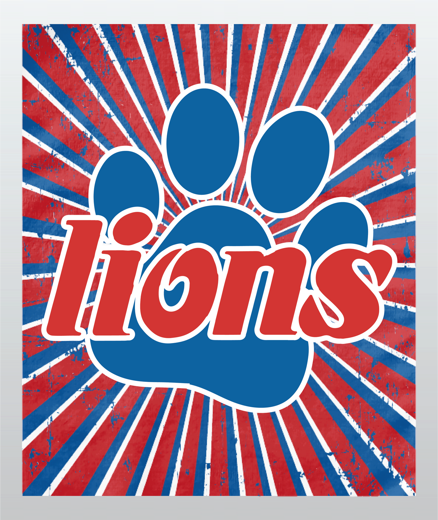 Lions - Custom Team Blanket - Paw Print