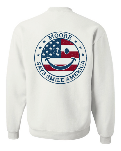 Moore Says Smile America - Crew Fleece