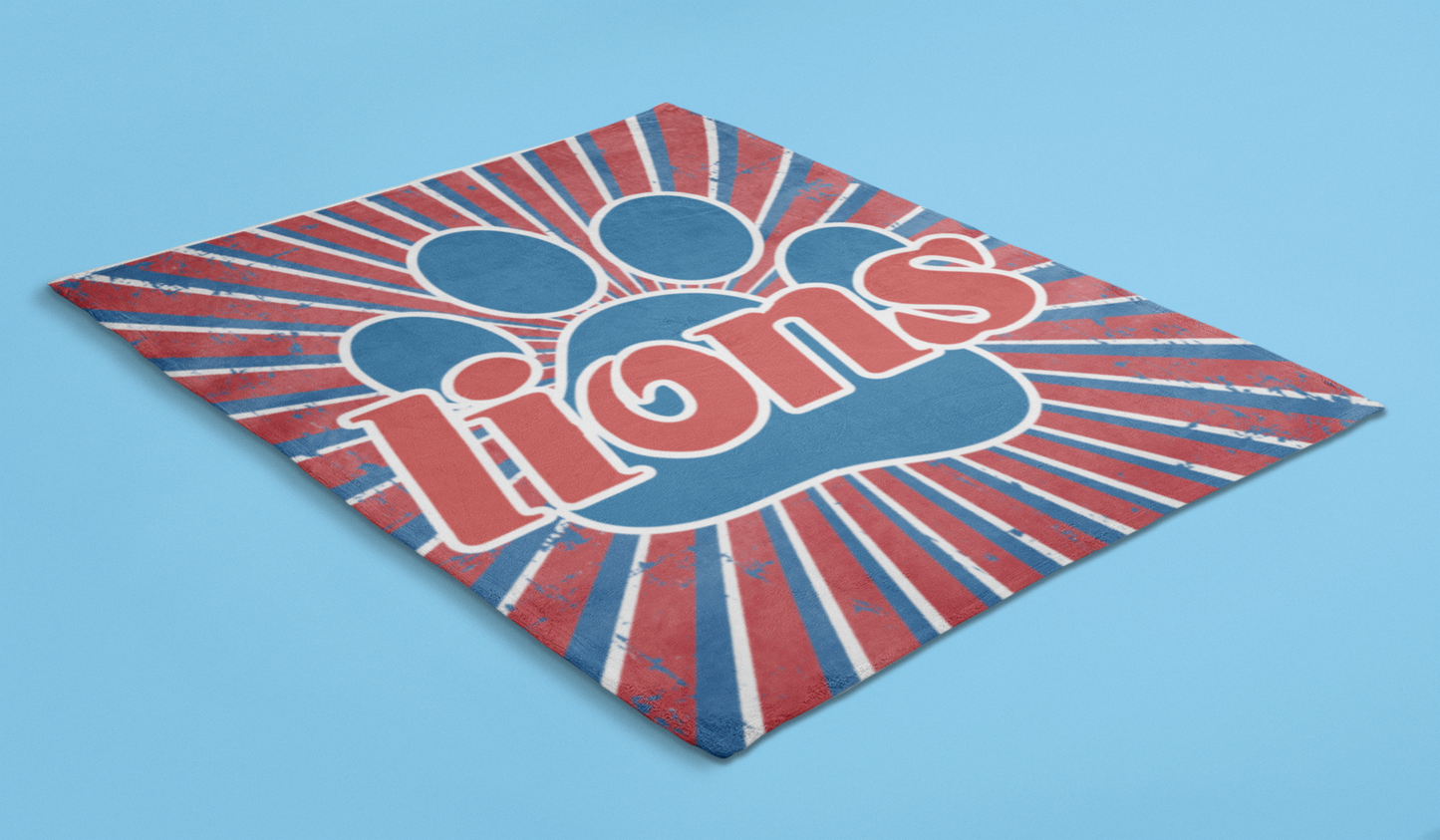 Lions - Custom Team Blanket - Paw Print